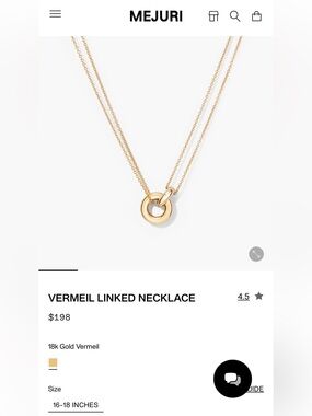 Mejuri Double Chain Gold Linked Pendant Necklace
